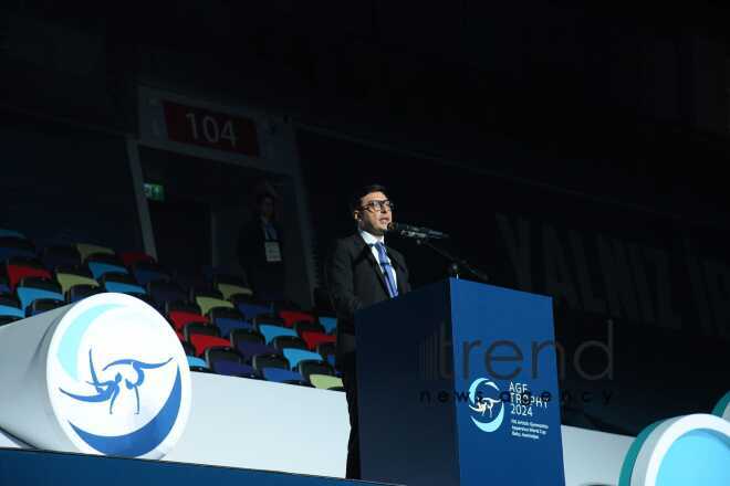 Baku hosts opening ceremony of FIG Artistic Gymnastics Apparatus World Cup Azerbaijan Baku 7 March 2024

